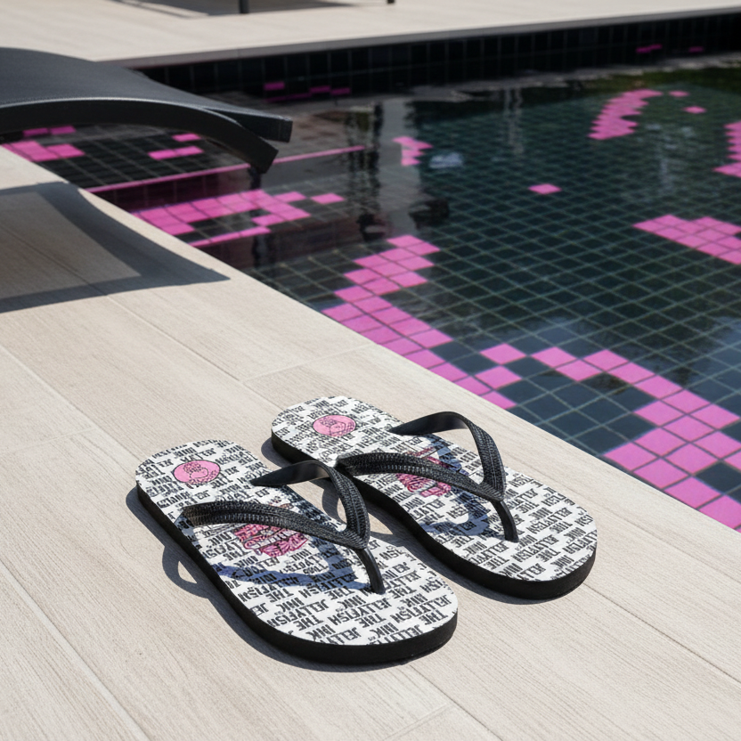 Ike’s Billiard House x The Jellyfish Ink Flip-Flops