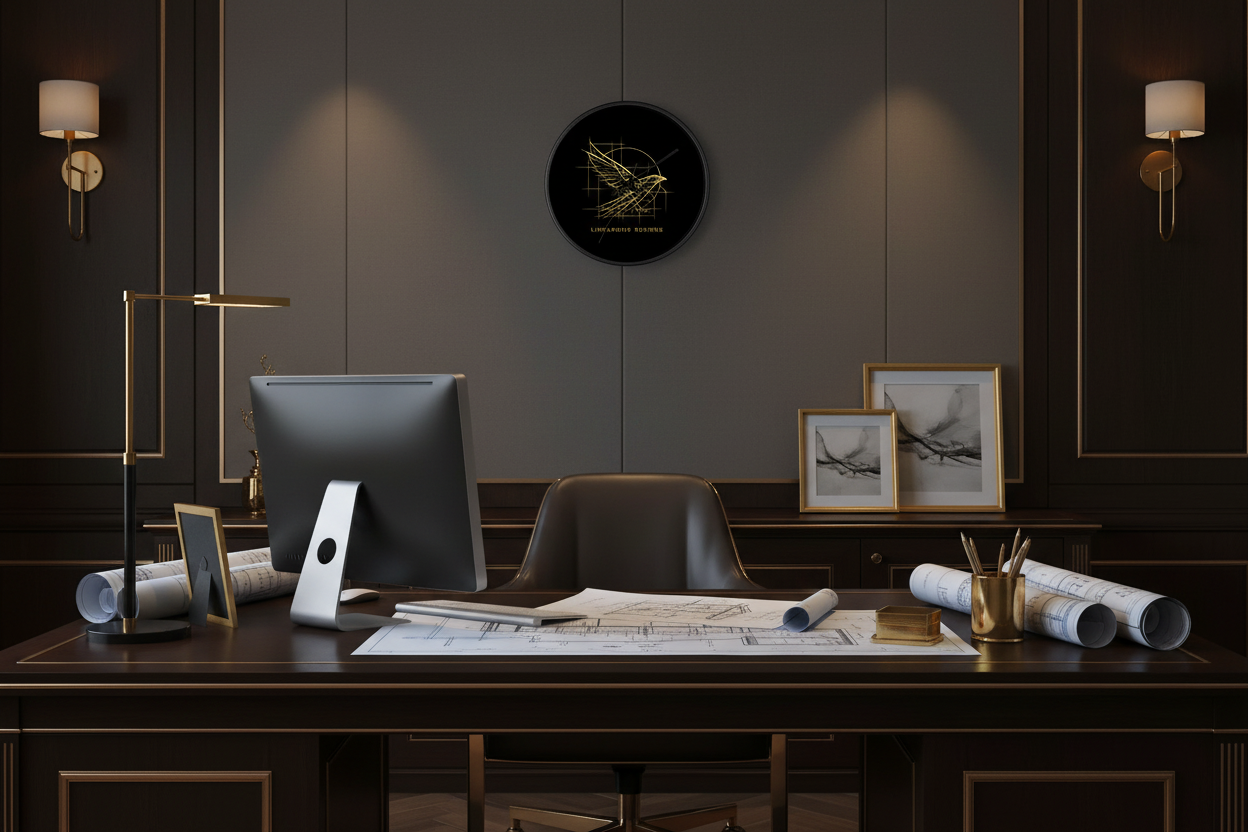 LINEARBIRD DESIGNS Wall Clock