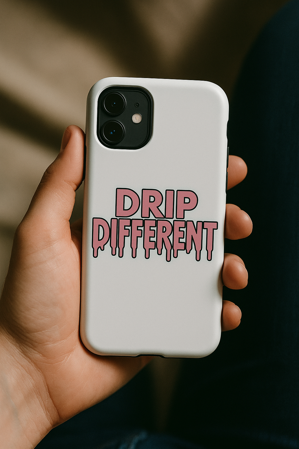 The Jellyfish Ink™ Signature Drip Different iPhone Case Tough - WHT