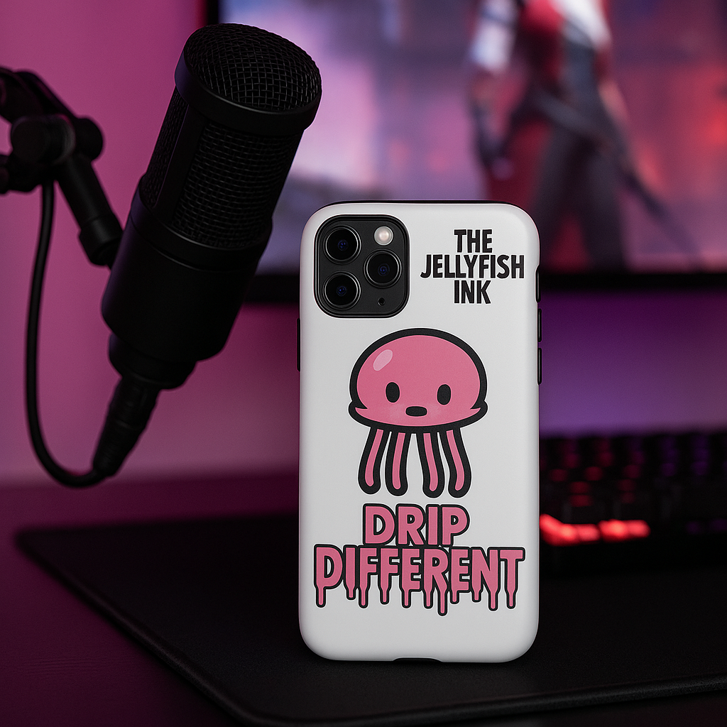 The Jellyfish Ink™ Signature Drip Different™ Bubbles iPhone Case (Tough)