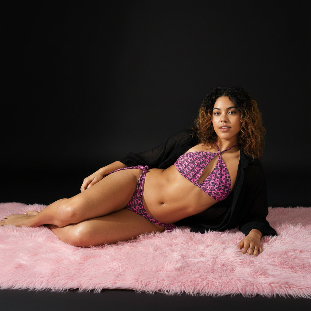 The Jellyfish Ink Drip Pattern Bikini Set