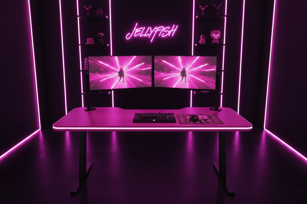 The Jellyfish Ink™ Icon Mouse Pad – Pink Edition