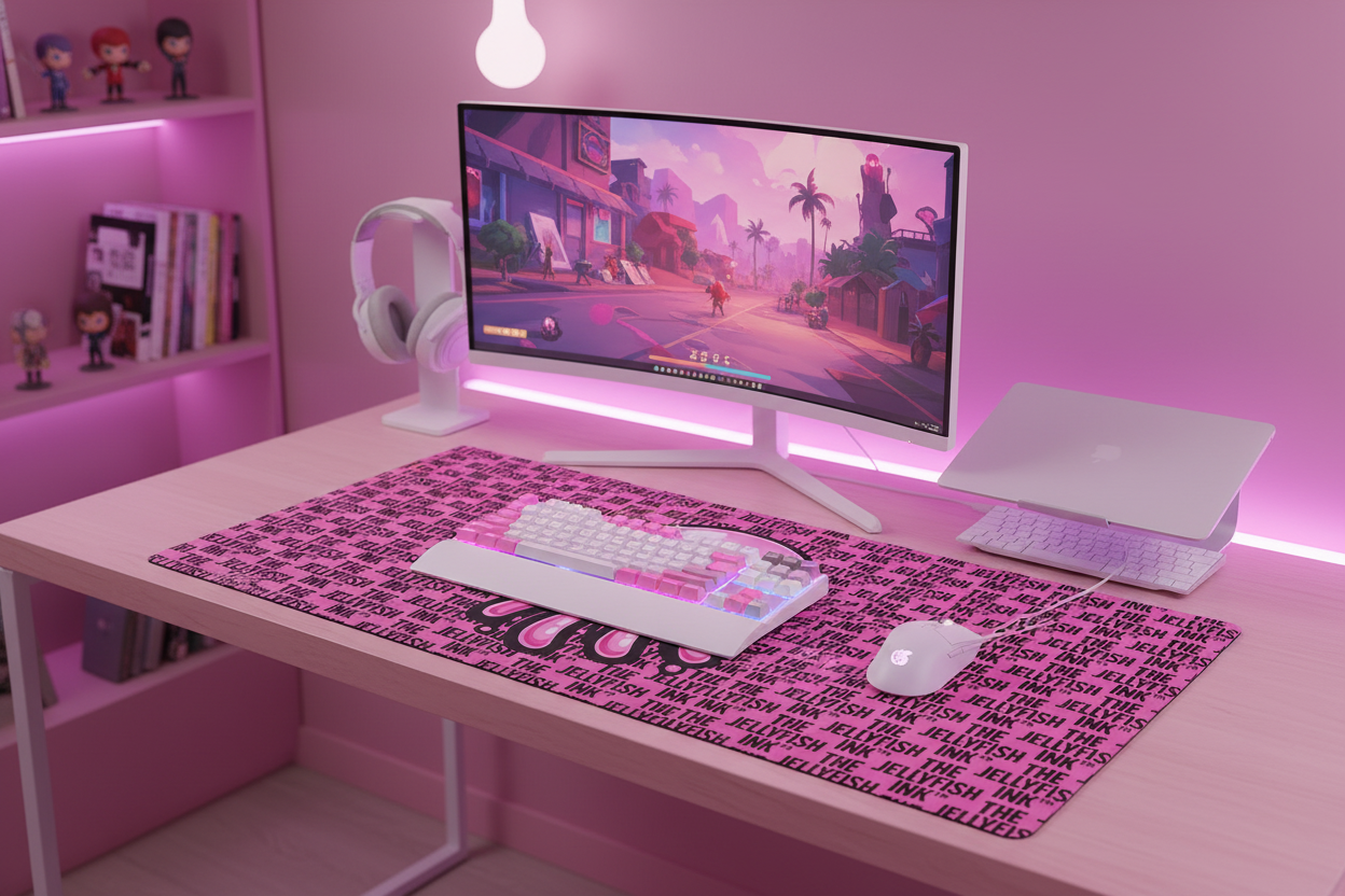 The Jellyfish Ink™ Icon Mouse Pad – Pink Edition