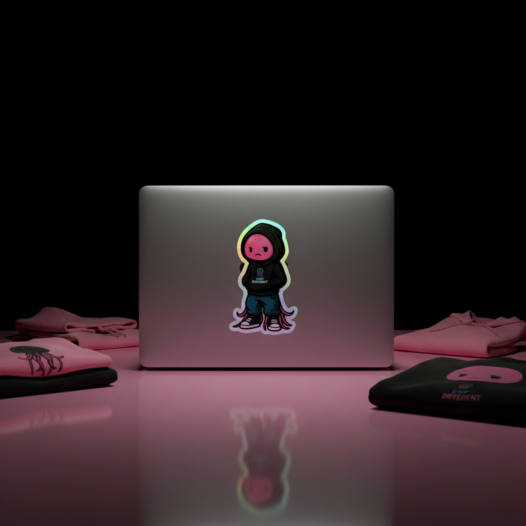 Jellyfish Plug Holographic Stickers